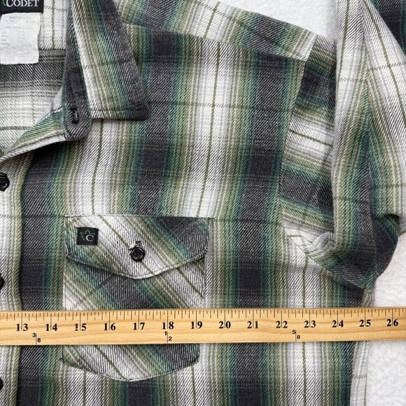 VTG Codet Heavy Flannel Plaid Shirt Cabincore Western Outdoor Grunge Mens 2XLT? - Picture 8 of 12